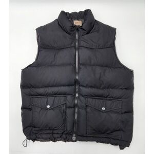VINTAGE OLD NAVY PUFFER‎ JACKET VEST XL BLACK Y2K